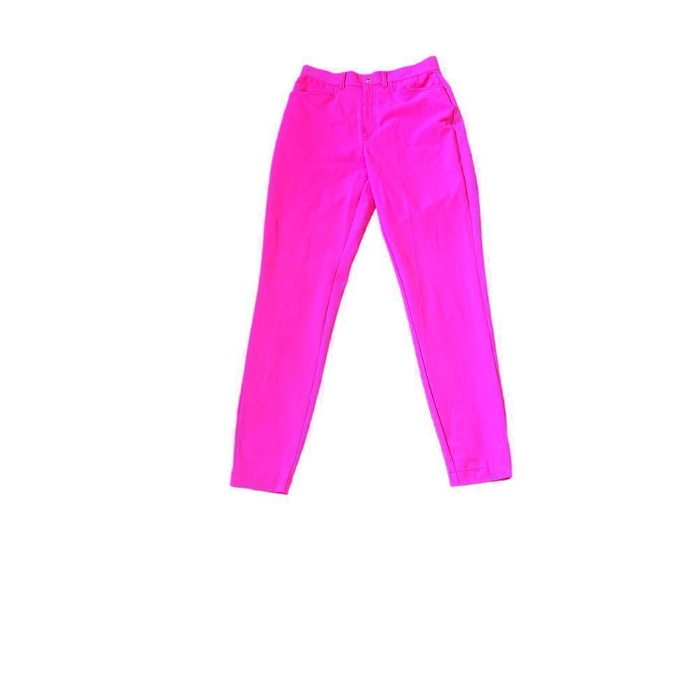 ANNE KLEIN Women's Neon Slim Ankle Skinny High Waist Pants Pink Size 6